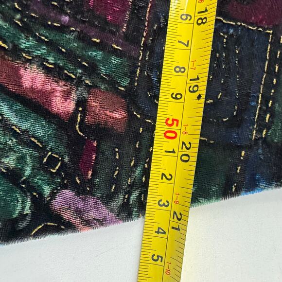 Vintage USA Katie Brooke Velour Embroidered Holiday Party Women’s Vest Size 10 - Picture 6 of 8